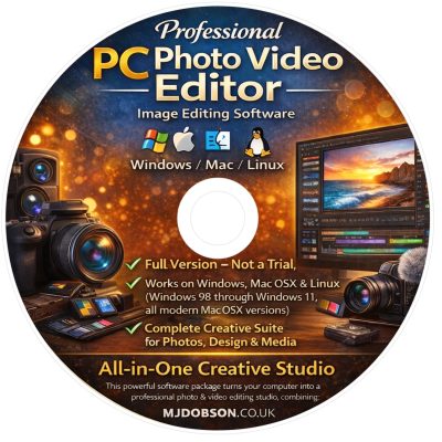 Photo Video Editor Professional Image Editing PC Windows 11,10, 8,7 & Mac DVD
