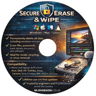 File Delete Permanent Deletion of ANY Data DVD