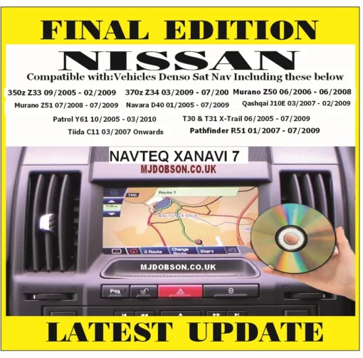 Nissan Xanavi X7.0 Sat Nav Map Update DVD – UK & Europe - Image 5