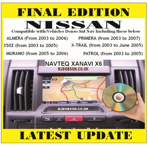 Nissan Xanavi X6.0 Sat Nav Map Update DVD – UK & Europe - Image 6