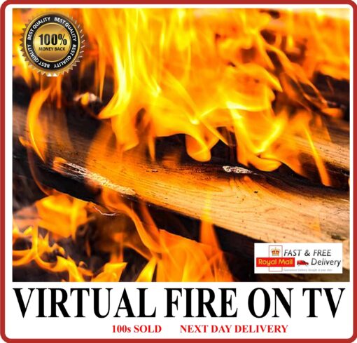 Fire Virtual Fire Place Log Soothing Calming DVD - Image 2