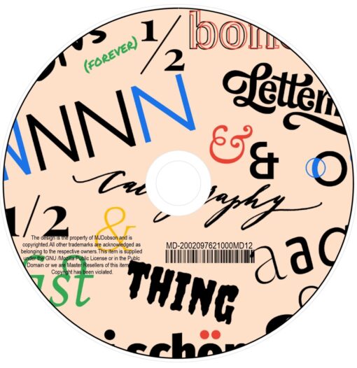 Fonts Web Desktop Publishing Presentation Card making DVD - Image 2