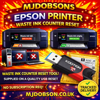 Epson End of Life Waste Ink reset for Engineers For Mac  Windows USB