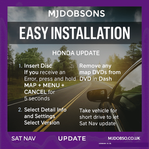 Honda V3.C0 Sat Nav Map Update DVD 2018 – Western Europe - Image 2