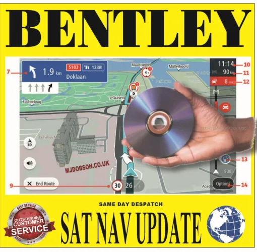 Bentley Flying Spur,Continental GT and GTC Navigation Map Update - Image 3