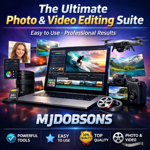 Photo Video Editor Professional Image Editing PC Windows 11,10, 8,7 & Mac USB