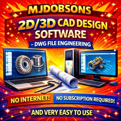 Computer Aided Software 2D 3D Engineering Windows Mac Version USB