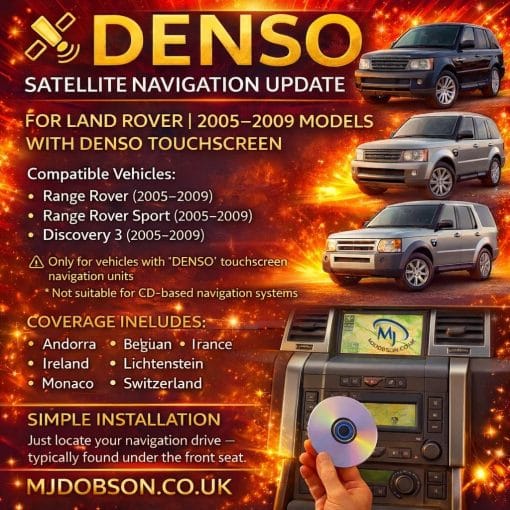 Range Rover, Range Rover Sport & Discovery 3 Denso Sat Nav Map Update DVD 2017/18 - Image 2