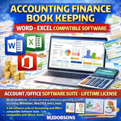 Accounting Book keeping & Personal Finance Software USB