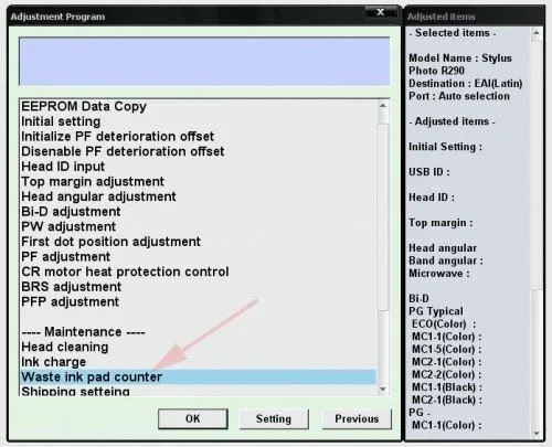 Epson Waste reset Mac Windows - Image 6