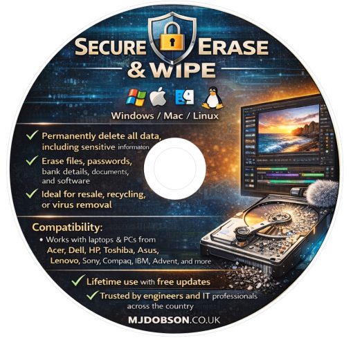 Erase Laptop Hard Drive Version Wipe Clean Format Delete Destroy Data