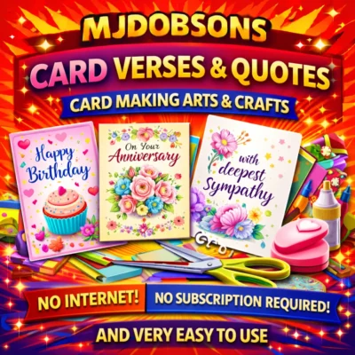 Card Making Verses Quotes For Cards & Decoupage USB