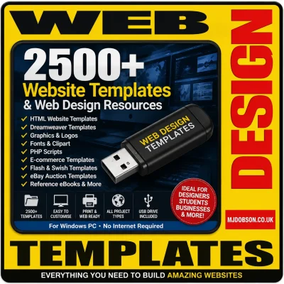 Website Design Templates and Graphics USB