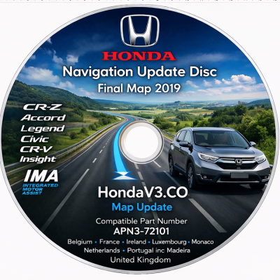 Honda Legend-Accord- CR-V Civic CR-Z -Insight  Satellite Navigation Map Update MJDobsons