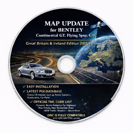 Bentley Flying Spur,Continental GT and GTC Navigation Map Update