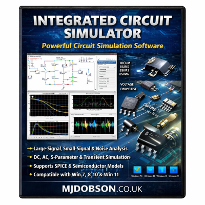 Circuit Simulation Software  Windows 7, 8, 10 & 11 DVD