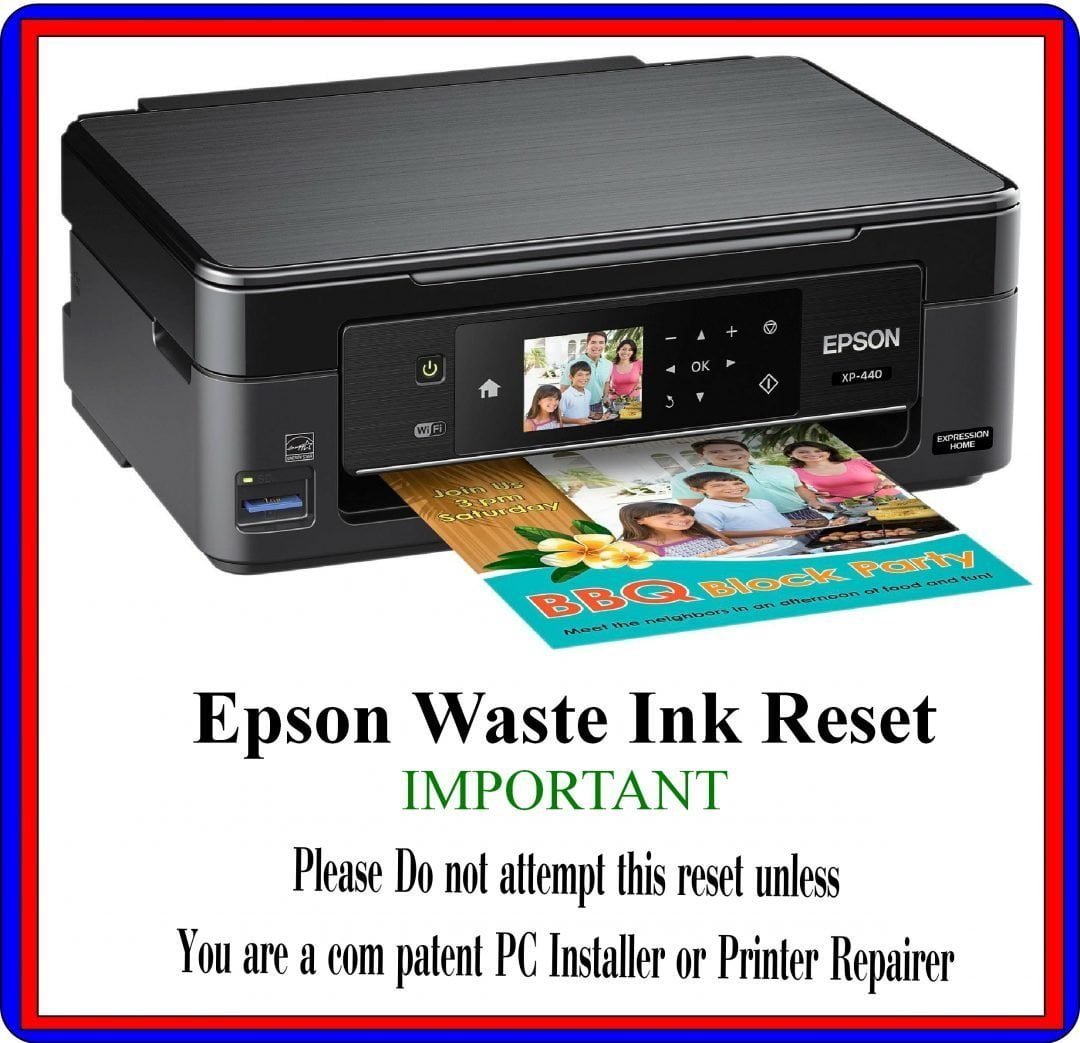 reset epson m100 waste ink pad counter