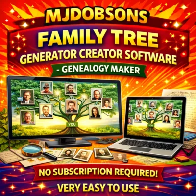 Genealogy Family Tree Maker Creator USB
