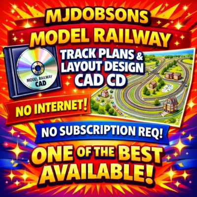 Train CAD Layouts Railway  Design-Build Model Track Plans CAD  Hornby OO Gauge USB