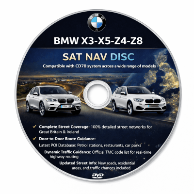 BMW 3, 5, 7 Series, X3, X5, Z4, Z8 Map Updates