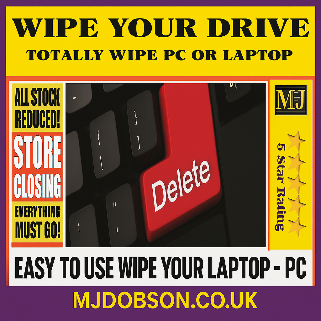 Erase Laptop Hard Drive Version Wipe Clean Format Delete Destroy Data