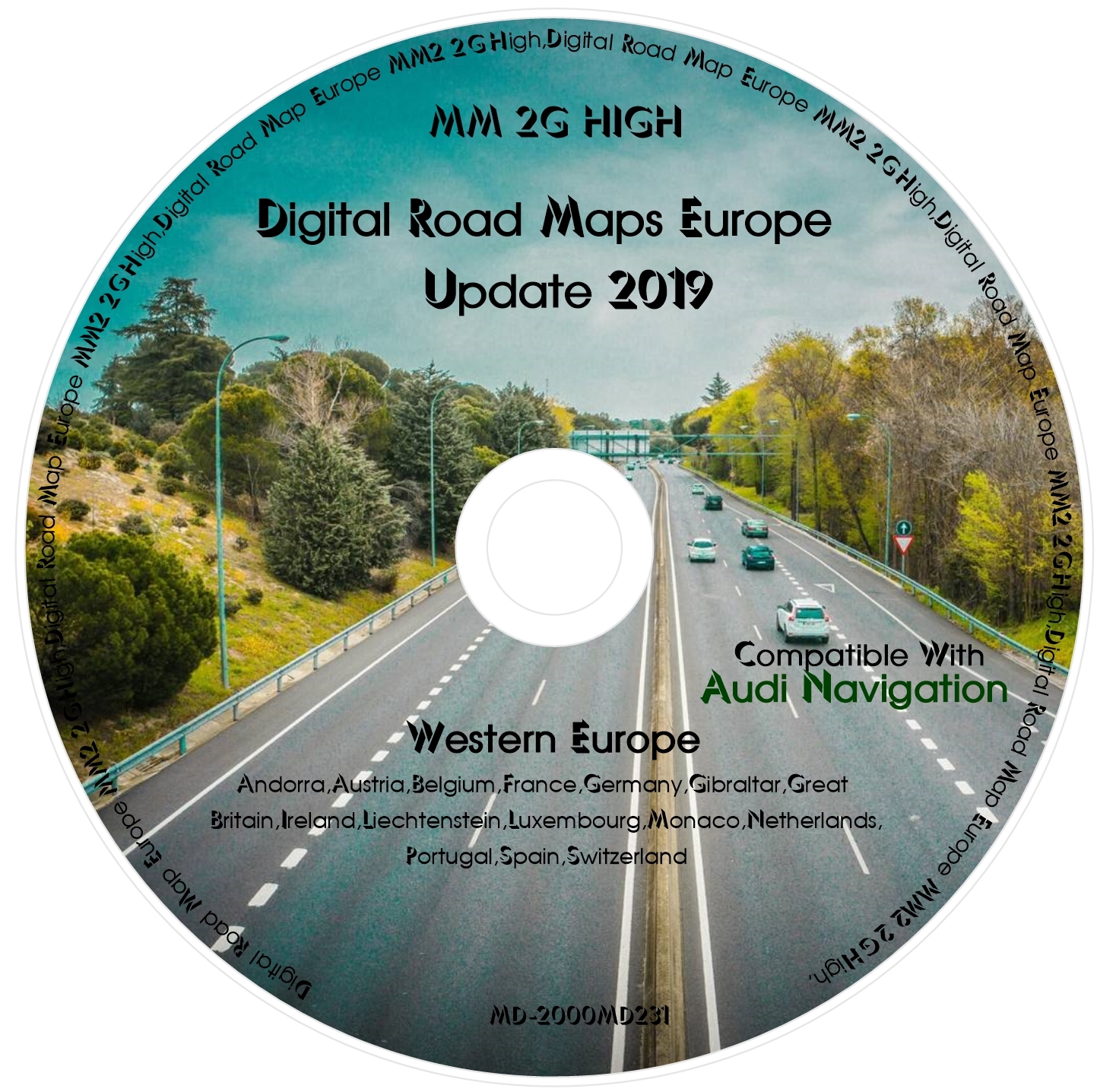 Audi A4/A5/A6/A8/Q7 MMI 2G High 2019 Map UK West Europe DVD Satellite Navigation
