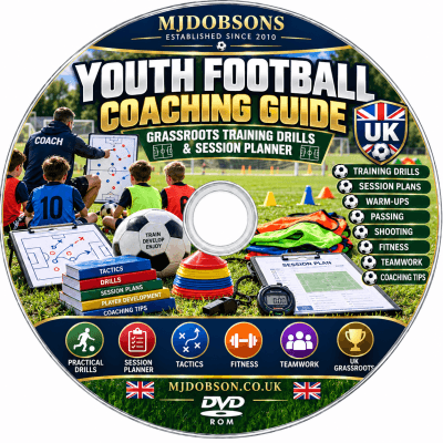 Youth Football Coaching Guide DVD Grassroots Training Drills Session Planner UK