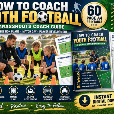 Youth Football Coaching Guide | UK Grassroots Training, Drills, Match Day (PDF)