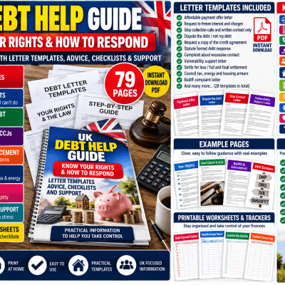 Uk DEBT RESPONSE, RIGHTS & Support Bundle