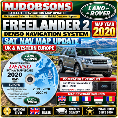 Freelander 2 Sat Nav DVD – UK Ireland France Maps