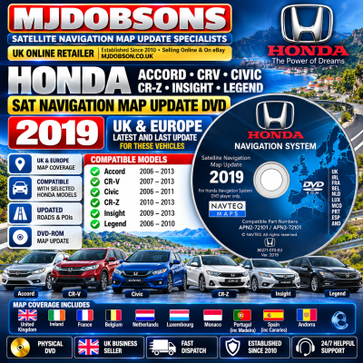 Honda Sat Nav Update DVD – Navigation Map Disc Ver 3.CO