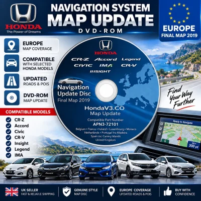 Honda Sat Nav Update DVD – Navigation Map Disc Ver 3.CO
