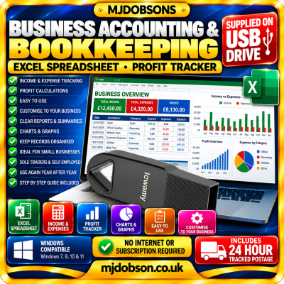 Small Business Bookkeeping Spreadsheet Excel Multi Currency Profit Tracker (Copy)